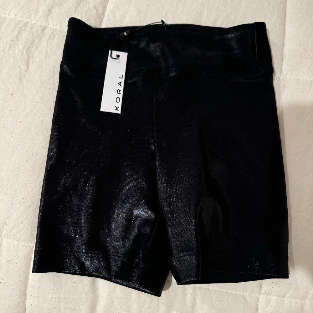 NWT KORAL shiny Biker shorts